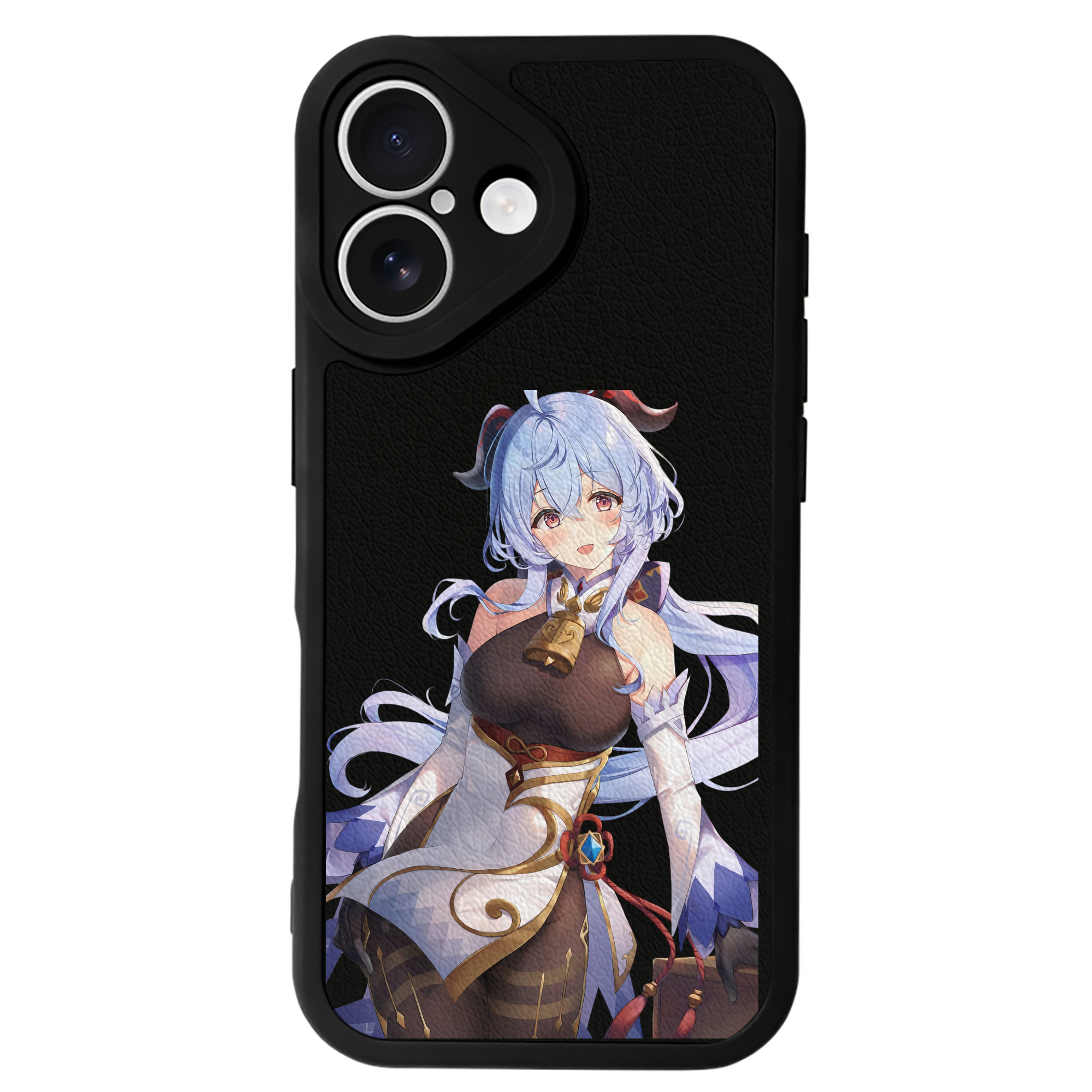 げんし神 甘雨 かんう genshin Ganyu 【iPhone 16シリーズ対応】シリコンスマホケース（レザー調） 材質：シリコン